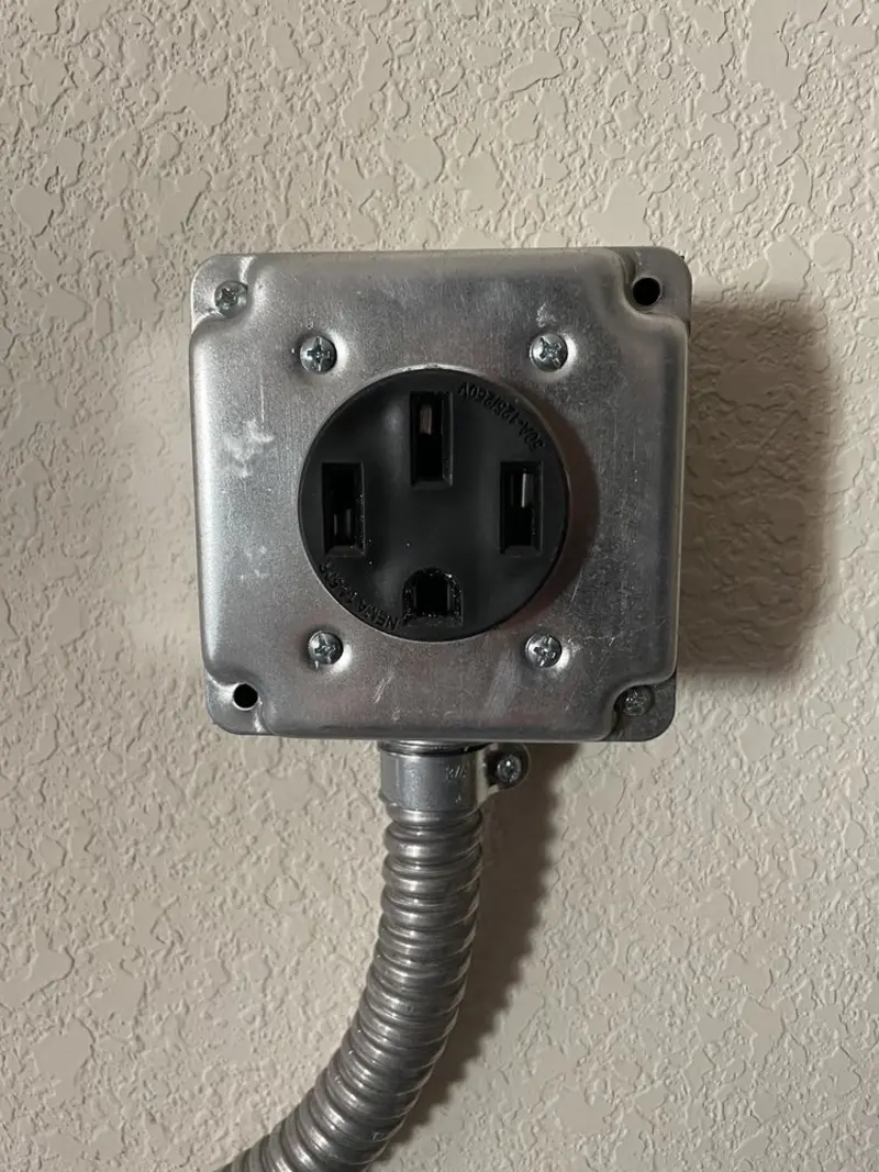 NEMA 14-50 outlet installed for Smart Home Electrical in Granite Hills