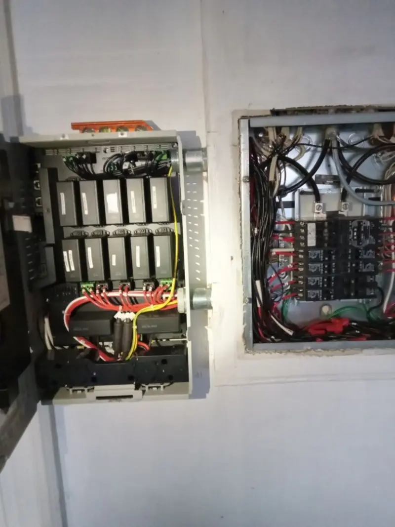 Electrical panel upgrade completed for Security Camera Wiring in Granite Hills